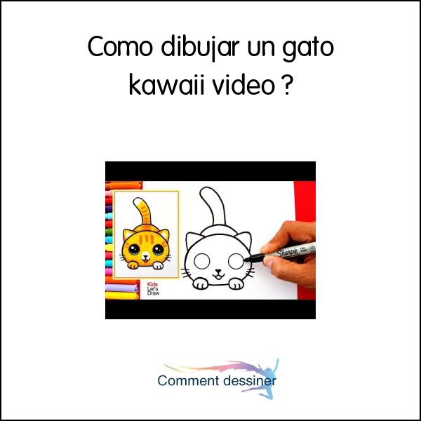 Como dibujar un gato kawaii video